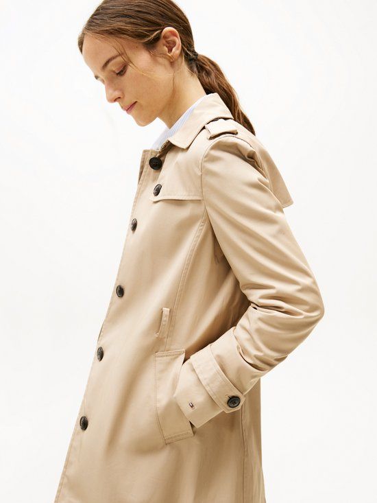 Tommy Hilfiger Heritage trenchcoat voor dames, Nos Beige, M