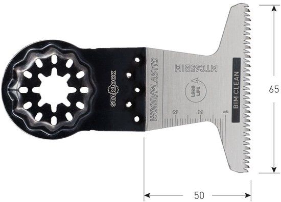 Rotec BIM STARLOCK INVALZAAGBLAD TYPE MTC65BI, 65X50 MM