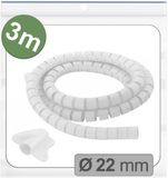 Quadrios 25CA745 Kabelslang 22 mm (max) Wit 3 m