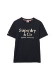 Superdry Company Logo T-shirt Relaxed Fit Heren L Donkerblauw
