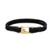 Emporio Armani Heren Armband - Leer, Goudkleurig, 20.50 cm