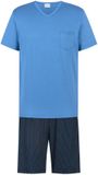 Mey Korte Tweedelige Pyjama Mic Blue Heren L