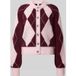YAS Gebreid vest 'YASJOHI' cyclaam / lichtroze / wit