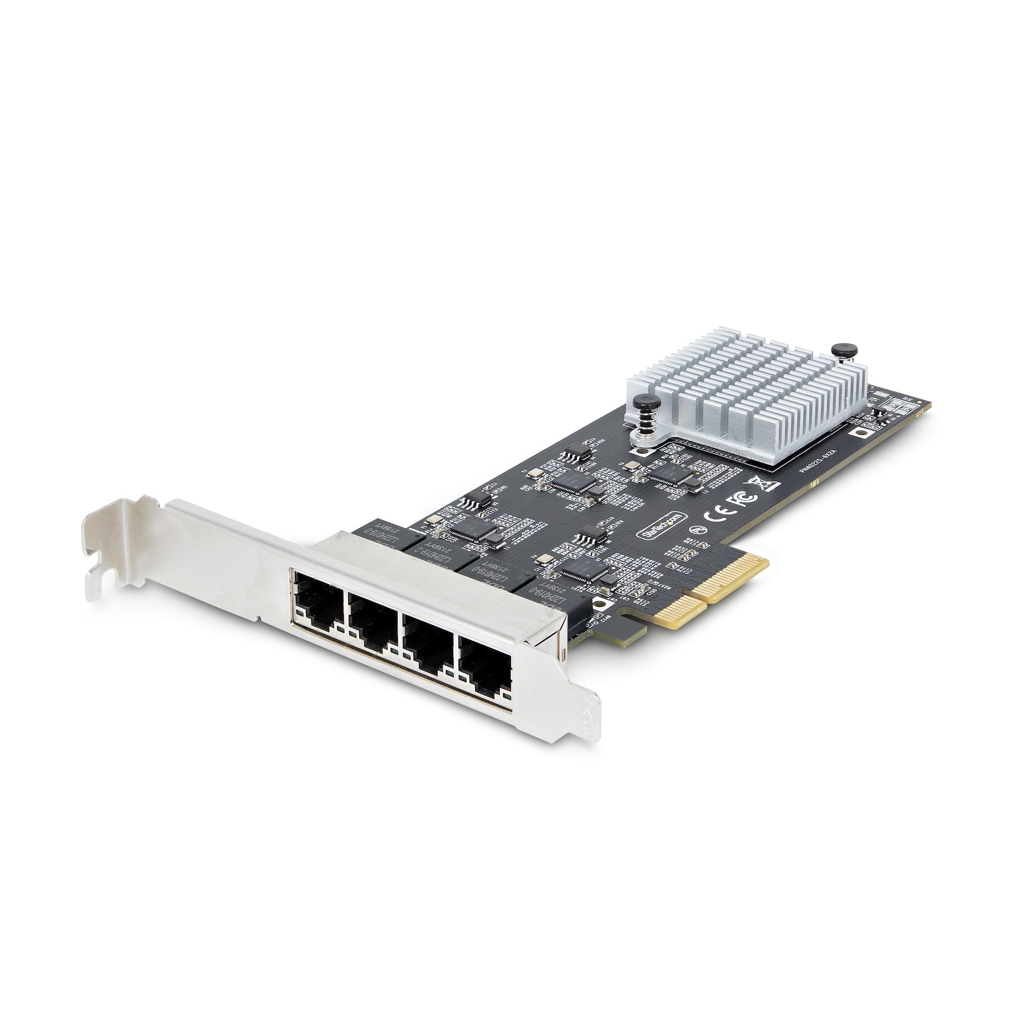 StarTech.com 4-Port 2.5Gbps NBASE-T PCIe Netwerkkaart, Intel I225-V, Quad-Port Computer Ethernet Adapter, Multi-Gigabit NIC, PCI Express Server LAN Kaart, Desktop Ethernet Interface