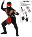 Widmann Ninja pak kinderen Kombat rood