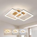 Comely LED Plafonnier 40W 4500LM, Witte Vierkante Dimbare Plafondlamp met Afstandsbediening 3000K-6500K, Moderne LED Lamp voor Slaapkamer Keuken Woonkamer Gang