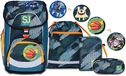 Schoolset SJ GANG Schoolset SJ GANG UPDOWN BOX - GREEN SHADOWS - Schoolrugzak met meerdere vakken, ergonomisch, inclusief etui en schoolpenhouder met organizer en sporttas, Meerkleurig., Eén maat, Casual