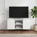 Maison Exclusive Meuble TV exclusif - Dimensions : 102 x 34,5 x 52 cm. Finition : blanc brillant. Matériau : panneaux de particules