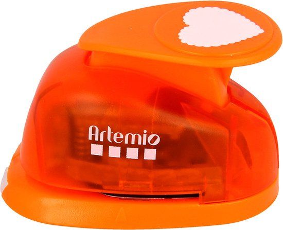 Artemio medium pons hart 2,3x2,2 cm oranje