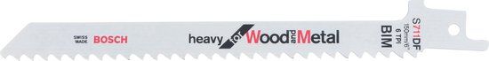 Bosch - Reciprozaagblad S 711 DF Heavy for Wood and Metal - 2 stuks
