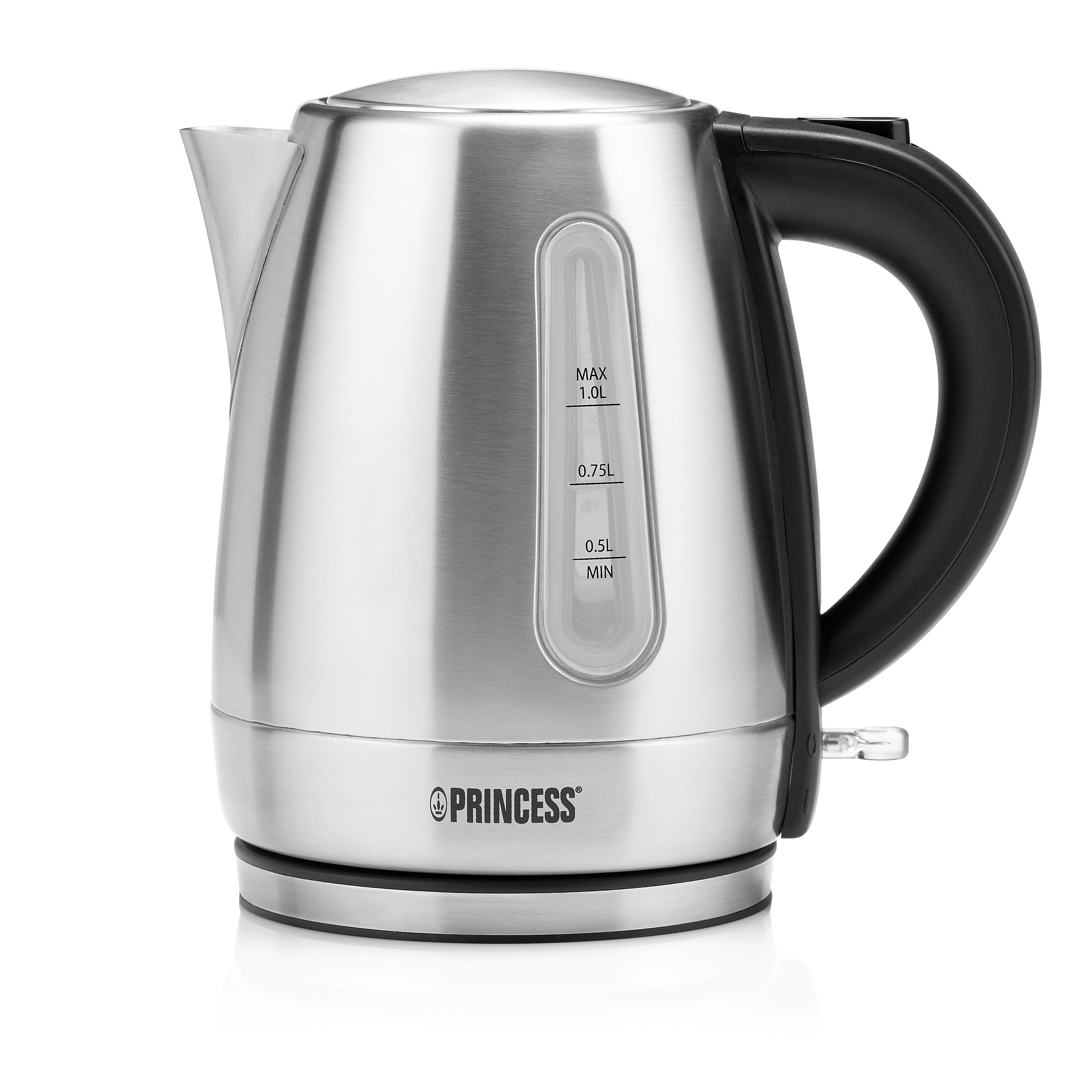 Princess 236023 - Waterkoker - 1 Liter - RVS - 2200W