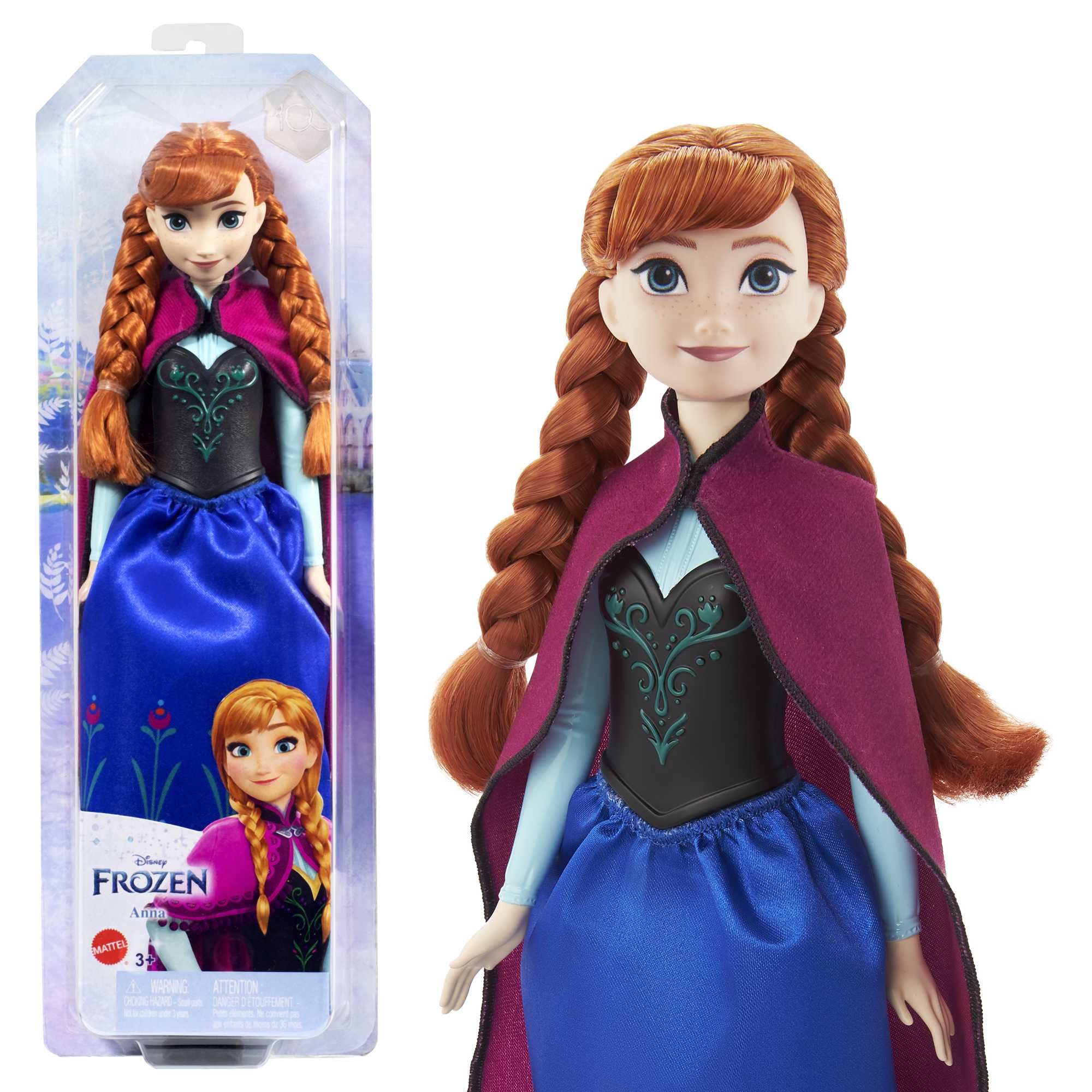 Mattel Disney Frozen Anna Pop - Fashion Doll with Dress and Cape