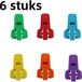 Allecto - Set de 6 couvercles de boîte de conserve - Ouvre-boîte manuel - Plastique - Multicolore