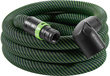 Festool D 27x3m-AS-90°/CT - Flexible Hose - Black/Green - 2.7cm Diameter - 3m Length - Compatible with CTL SYS, CTLC SYS, CTMC SYS - 1 pc