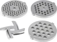 Klarstein 4-delige set - set met geperforeerde schijven, 3-4,5-7 mm, reservekruismes, voor de vleesmolen van de Lucia-keukenmachines, roestvrij, vaatwasmachinebestendig, totaalgewicht ca. 130 g