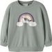 NAME IT NMFVALONA LS LONG RLX SWEAT UNB Meisjes Sweatshirt Groen