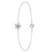Lucardi Meisjes Armbandje met hanger met plating - Zirkonia - Cadeau - Echt Zilver - Zilverkleurig