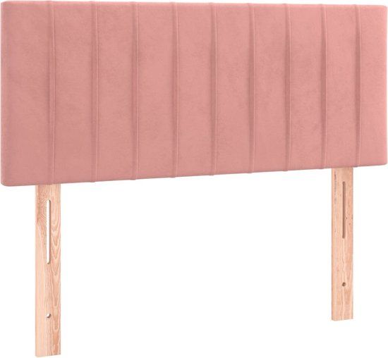 vidaXL Hoofdbord 80x5x78/88 cm fluweel roze