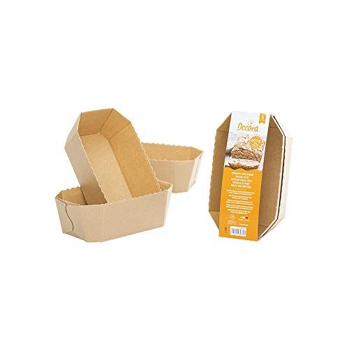Decora 0320185 Brood Papier-bakvormen 5-delig 15,3 x 8,8 x H 6 cm