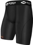 ShockDoctor Compressieshort met Zakje voor Cup - Zwart - S
