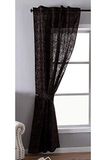 Gardinenbox Gordijn, wizijde optiek, barok, ondoorzichtig, vlokvezels, decoratief patroon, ondoorzichtig met verborgen lusband, HxB 245x140 cm, bruin, 20200