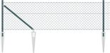 vidaXL Gaashek met grondpennen, 25 x 0,4 m, PVC-Coated Staal, Groen