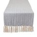 DII Geweven Basic Tafelblad Collectie, Chevron Tafelloper, 15x72, Stone Blue