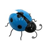 Dekohelden24 Metalen lieveheersbeestje magneet koelkastmagneet blauw