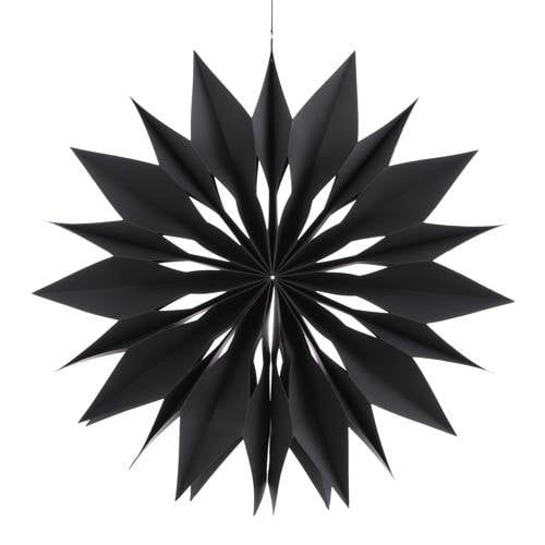 Mica Decorations kerstster 60cm - zwart - papier