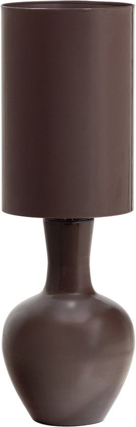 WOOOD Loa Tafellamp XL - Metaal - Hoogglans Bruin