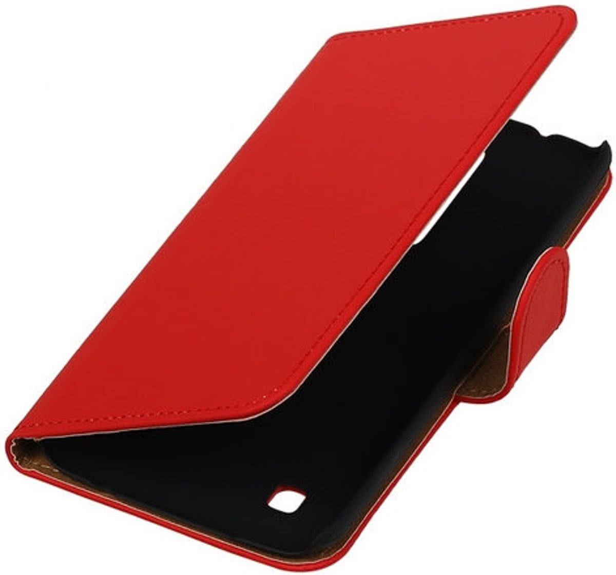 Best Cases Panda Best Cases Rood Effen booktype cover hoesje voor LG K7