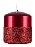 DONAU HOME Kaars zuil onyx/paraffinekaars/80x90 mm/rood/voor decoratie/45 uur brandduur/decoratieve kaarsen waxkaars/1 stuk