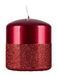 DONAU HOME Kaars zuil onyx/paraffinekaars/80x90 mm/rood/voor decoratie/45 uur brandduur/decoratieve kaarsen waxkaars/1 stuk