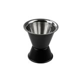Fackelmann 49765 Cocktaildoseerder, alcoholdoseerder, 2 cl en 4 cl, mat zwart, roestvrij staal, 6 x 6,1 cm