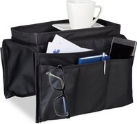 Relaxdays Armleuning organizer, armleuning dienblad met opberger, sofa 6 zakjes