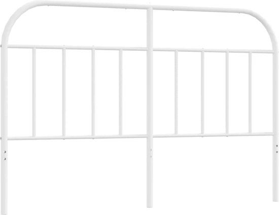 vidaXL Hoofdbord Metaal Wit 135 cm