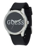 GUESS Analoog horloge 'REPUTATION' lichtblauw / zwart / zilver