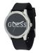 GUESS Analoog horloge 'REPUTATION' lichtblauw / zwart / zilver