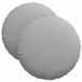 vidaXL - Coussin d'assise - 2 pièces - Tissu - Gris nuage - Ø40 x 13 cm