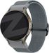 Bandz Elastisch nylon bandje 'Easy fit' - Geschikt voor Samsung Galaxy Watch 7 (40 & 44mm) / Galaxy Watch 6 Classic (43 & 47mm) / Galaxy Watch 5 (Pro) / Galaxy Watch 4 (Classic) / Galaxy Watch FE (grijs)