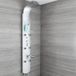 Hudson Reed Panneau de douche thermostatique en aluminium pour montage d'angle ou mural avec douchette | 172x25cm - Chrome | Aqua