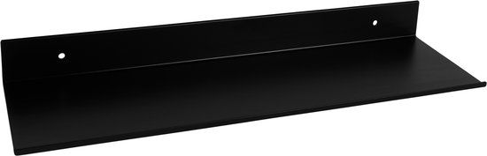 QUVIO Wandplank - Metaal - Zwart - 40 cm
