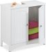 Merkloos Relaxdays Wastafelonderkast op poten - 2 deuren - 60 x 60 x 31 cm - sifon uitsparing - wit