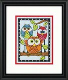 Dimensions Owl Trio borduren (pakket)