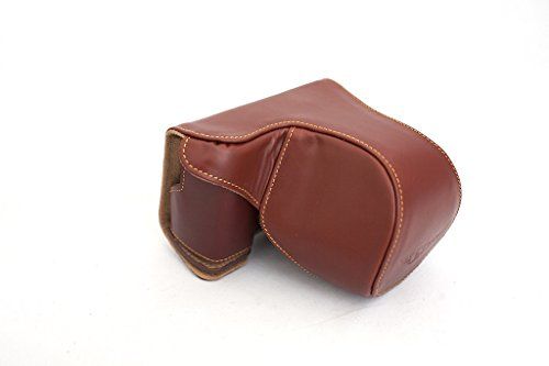 TP Handgemaakte Echt Lederen Full Camera Case Bag Cover voor Sony NEX5N NEX-5N Bruin Kleur