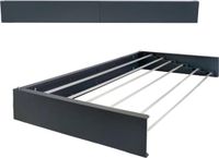 Merkloos étendoir mural - Noir - Acier - Pliable - Suspendable - 71 cm de large
