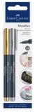 Faber-Castell 160796 markeerstift 2 stuk(s) Borstelpunt Goud, Metallic