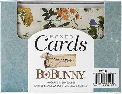 Bo Bunny 7311149 Kaarten/ENVS A2 40/Box BOTANICAL, Botanisch dagboek, eenheidsmaat