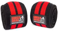 Gorilla Wear Knee Wraps - Zwart/Rood - 200 cm