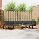 vidaXL - Ensemble de salon d'angle - 8 places assises - Naturel et anthracite - Acacia bois